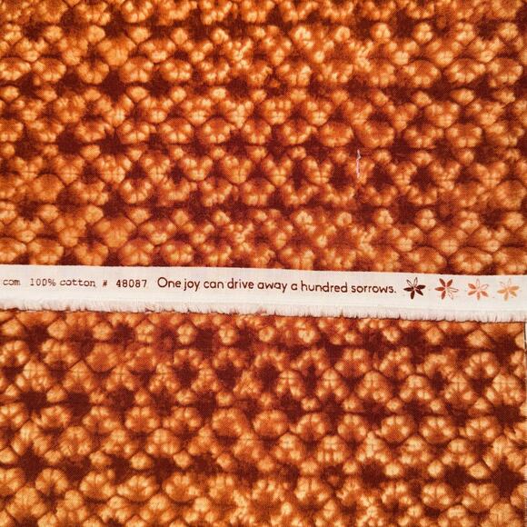 Moda Fabric | 1 YD | Kawa Kiso Rust Orange by Debbie Maddy | Diamond Watercolor - Picture 7 of 7
